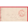 NEW YORK ROUGE RED PAID 30CTS POUR BROOKLYN VERS 1850