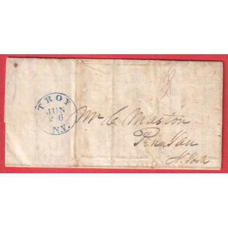 TROY ETATS UNIS USA ETATS DE NEW YORK 1843