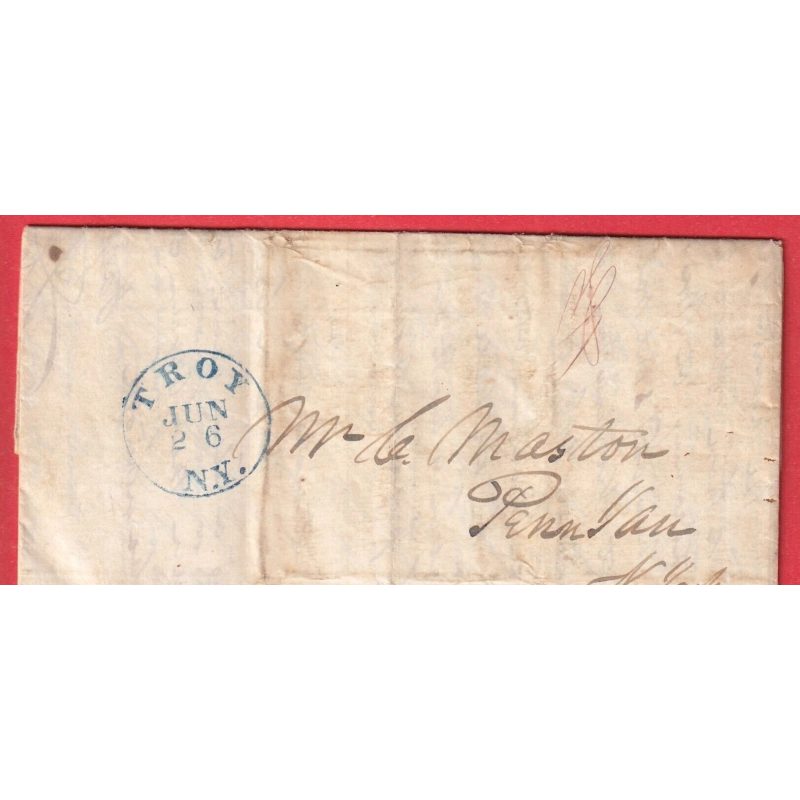 TROY ETATS UNIS USA ETATS DE NEW YORK 1843