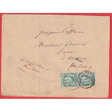 N°64 N/B PAIRE MONTLUCON ALLIER TARIF PAPIER AFFAIRE POUR NEVERS