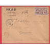 N°67 PAIRE CAD TYPE 16 GONCELIN RECOMMANDE LOCAL POUR GONCELIN RARE