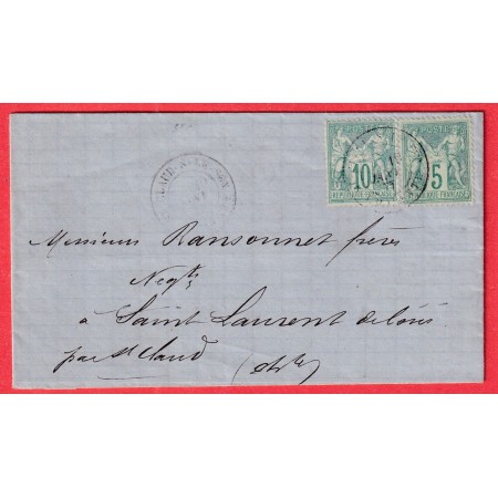 N°64 65 ST CLAUD SUR LE SON CHARENTE ST LAURENT DE CERIS TARIF LOCAL 1877