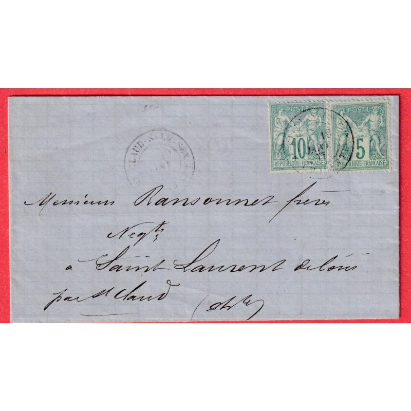 N°64 65 ST CLAUD SUR LE SON CHARENTE ST LAURENT DE CERIS TARIF LOCAL 1877