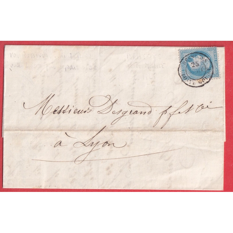 N°29 CAD TYPE 15 BESSEGES BOITE MOBILE GARD POUR LYON TEXTE ALAIS ALES