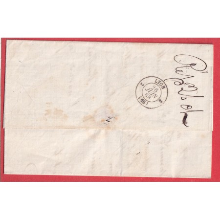 N°29 CAD TYPE 15 BESSEGES BOITE MOBILE GARD POUR LYON TEXTE ALAIS ALES