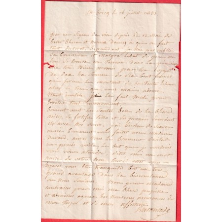 CURSIVE 39 HAGETMAU LANDES CAD TYPE 13 SAINT SEVER 1835 DECIME RURAL DE ST CRICQ CHALOSSE