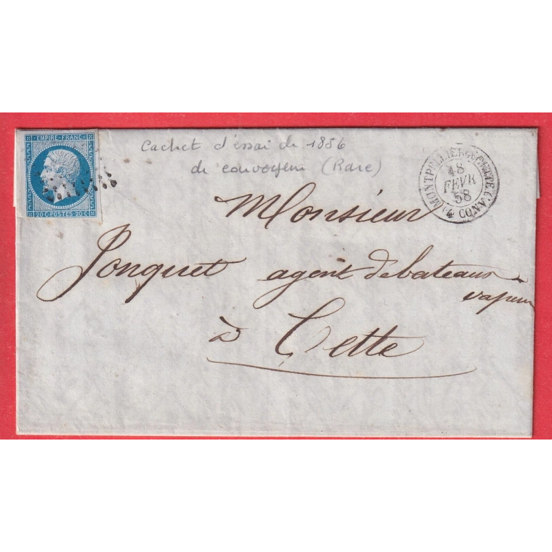 N°14 CONVOYEUR STATION ESSAI MONTPELLIER A CETTE 4 CONV. 1858 INDICE 17