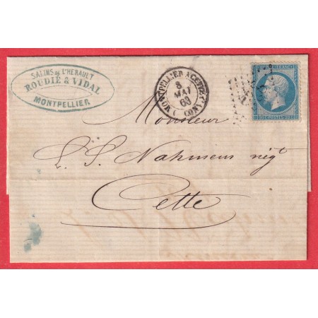 N°22 CONVOYEUR STATION ESSAI MONTPELLIER A CETTE  CONV. 1863 INDICE 17