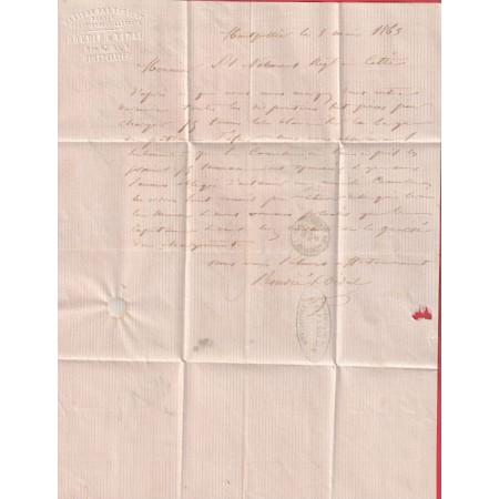 N°22 CONVOYEUR STATION ESSAI MONTPELLIER A CETTE  CONV. 1863 INDICE 17