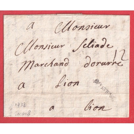 MARQUE LUNEV LUNEVILLE LN°1 1732 INDICE 18 MEURTHE ET MOSELLE POUR LYON