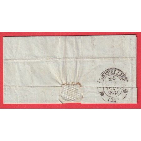 CAD TYPE 11 MEZE HERAULT TRES BELLE FRAPPE 1834 POUR MONTPELLIER