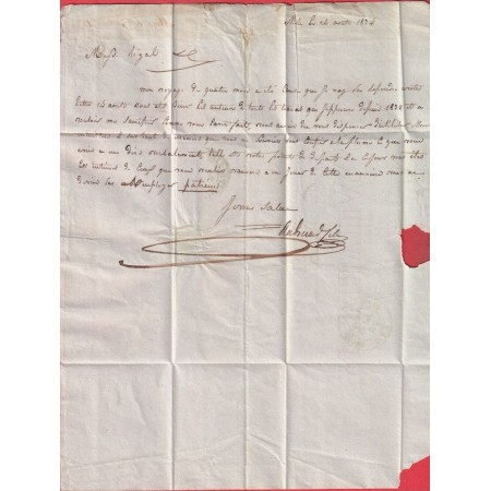 CAD TYPE 11 MEZE HERAULT TRES BELLE FRAPPE 1834 POUR MONTPELLIER