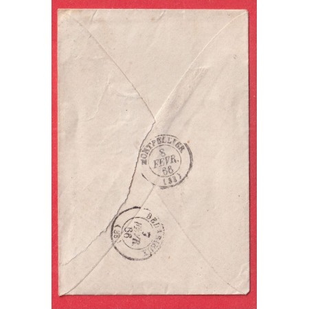 N°22 GC 4563 LE POUJOL HERAULT CAD TYPE 22 + CAD TYPE 15 BEDARIEUX BOITE RURALE B MONTPELLIER