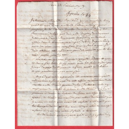 MARQUE 72 CHATOU EN ROUGE 32X10 NON SIGNALE PAR POTHION SEINE ET OISE 1801 BEAUNE COTE D'OR