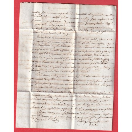 MARQUE 72 CHATOU EN ROUGE 32X10 NON SIGNALE PAR POTHION SEINE ET OISE 1801 BEAUNE COTE D'OR