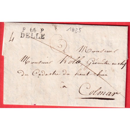 MARQUE P66P DELLE HAUT 1825 POUR COLMAR TERRITOIRE DE BELFORT 25X11 INDICE 16