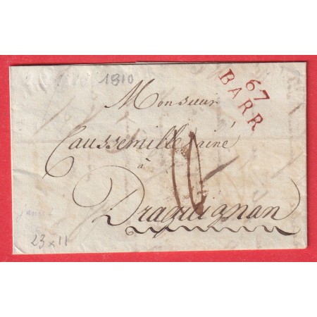 MARQUE 67 BARR BAS RHIN POUR DRAGUIGNAN VAR 1810 INDICE 12