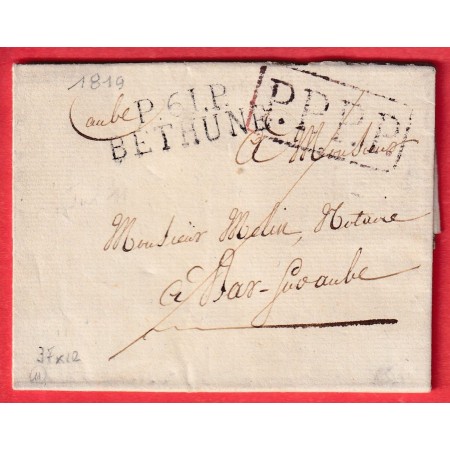 MARQUE P61P BETHUNE PAS DE CALAIS 1819 BAR SUR AUBE PPPP INDICE 11