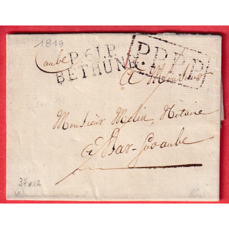 MARQUE P61P BETHUNE PAS DE CALAIS 1819 BAR SUR AUBE PPPP INDICE 11