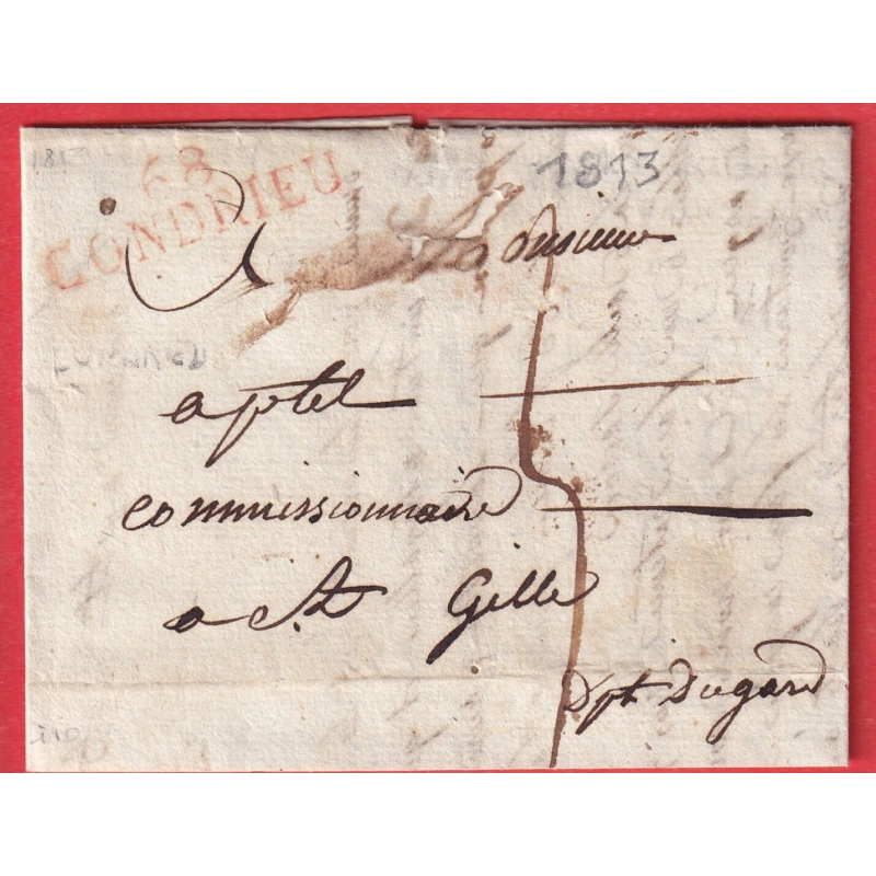 MARQUE 68 CONDRIEU RHONE EN ROUGE ST GILLES DE GARD 1813 INDICE 11