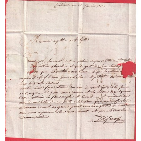 MARQUE 68 CONDRIEU RHONE EN ROUGE ST GILLES DE GARD 1813 INDICE 11