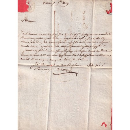 MARQUE 62 TAUVES PUY DE DOME 1809 28X8 POUR RIOMS INDICE 12