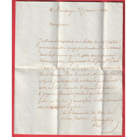 MARQUE MAUBEUGE NORD 1820 POUR FONTAINE L'EVEQUE BELGIQUE GRIFFE LFR1