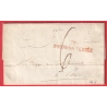 MARQUE 79 BOURBON VENDEE EN ROUGE 1814 POUR PARIS INDICE 15 LA ROCHE SUR YON