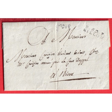 MARQUE P62P BILLOM PUY DE DOME 1808 POUR RIOMS INDICE 17