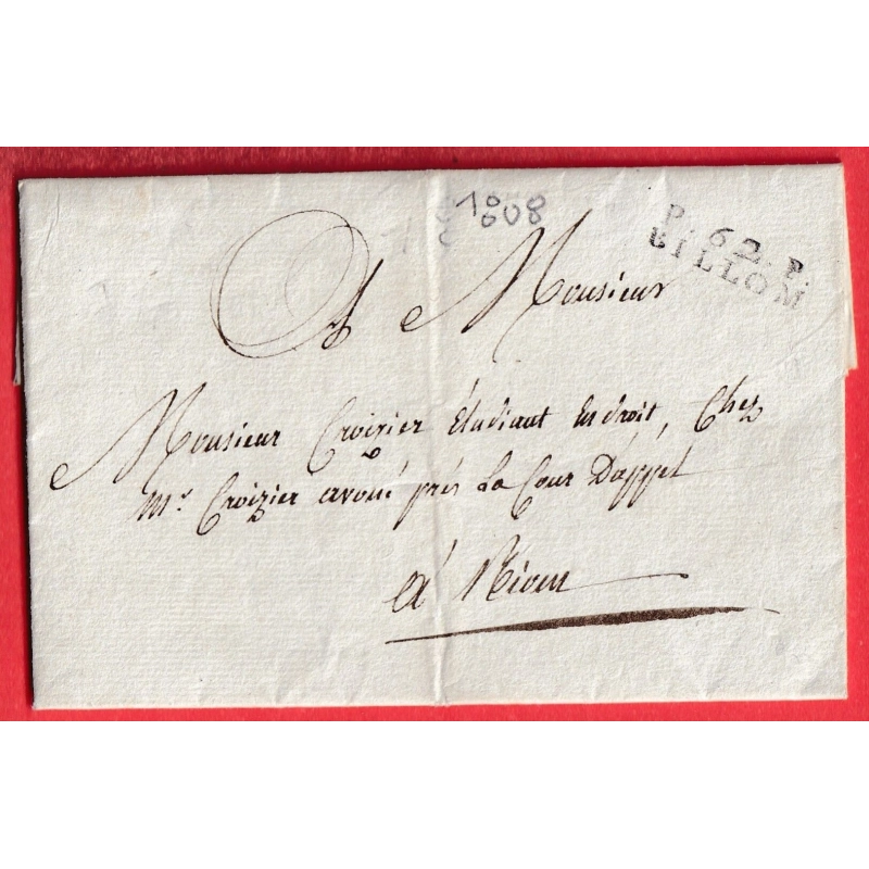 MARQUE P62P BILLOM PUY DE DOME 1808 POUR RIOMS INDICE 17
