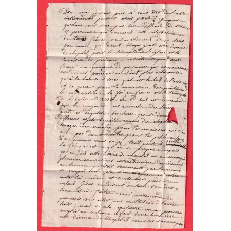 MARQUE ESSAI FEVRIER 1828 LYON RHONE DU 4 FEVRIER POUR DOLE JURA INDICE 19