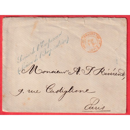 FRANCHISE SERVICE DE L'EMPEREUR MAISON DE L'IMPERATRICE PARIS CONTRE SEING