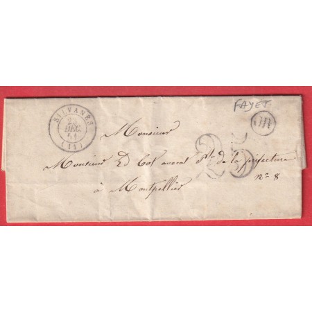 CAD TYPE 15 SILVANES AVEYRON OR FAYET POUR MONTPELLIER TAXE TAMPON 25