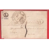 CAD TYPE 12 CASTILLON GIRONDE 1838 BOITE RURALE L SAINT TERRE + DECIME RURAL POUR BORDEAUX