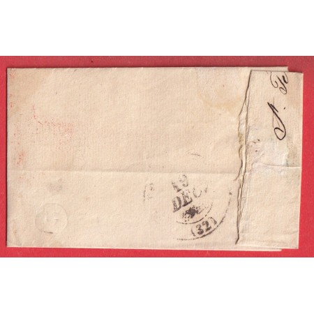 CAD TYPE 12 CASTILLON GIRONDE 1838 BOITE RURALE L SAINT TERRE + DECIME RURAL POUR BORDEAUX