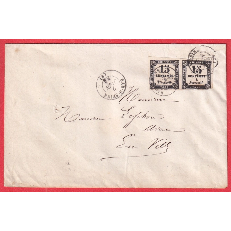 TAXE N°3 PAIRE CAD TYPE 15 BAR SUR SEINE AUBE POUR BAR SUR SEINE