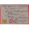 N°71 82 96 LETTRE CHARGEE MEHUN -SUR - YEVRE CHER 1888 HENRICHEMONT CHER