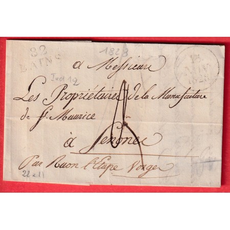 MARQUE 82 BAINS VOSGES 1828 POUR SENONES 22X11 INDICE 12