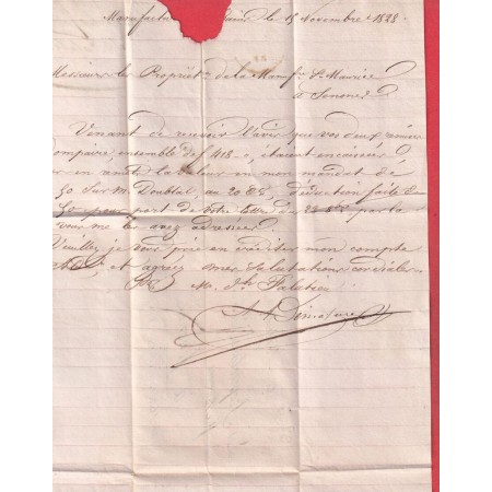 MARQUE 82 BAINS VOSGES 1828 POUR SENONES 22X11 INDICE 12