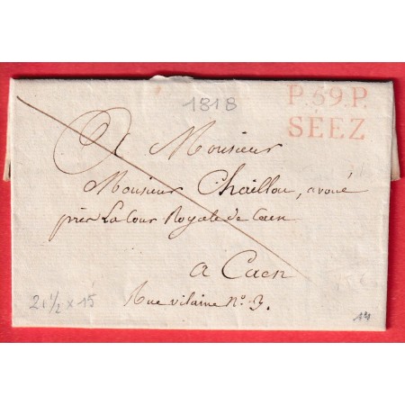 MARQUE P59P SEEZ ROUGE 1818 ORNE POUR CAEN INDICE 14