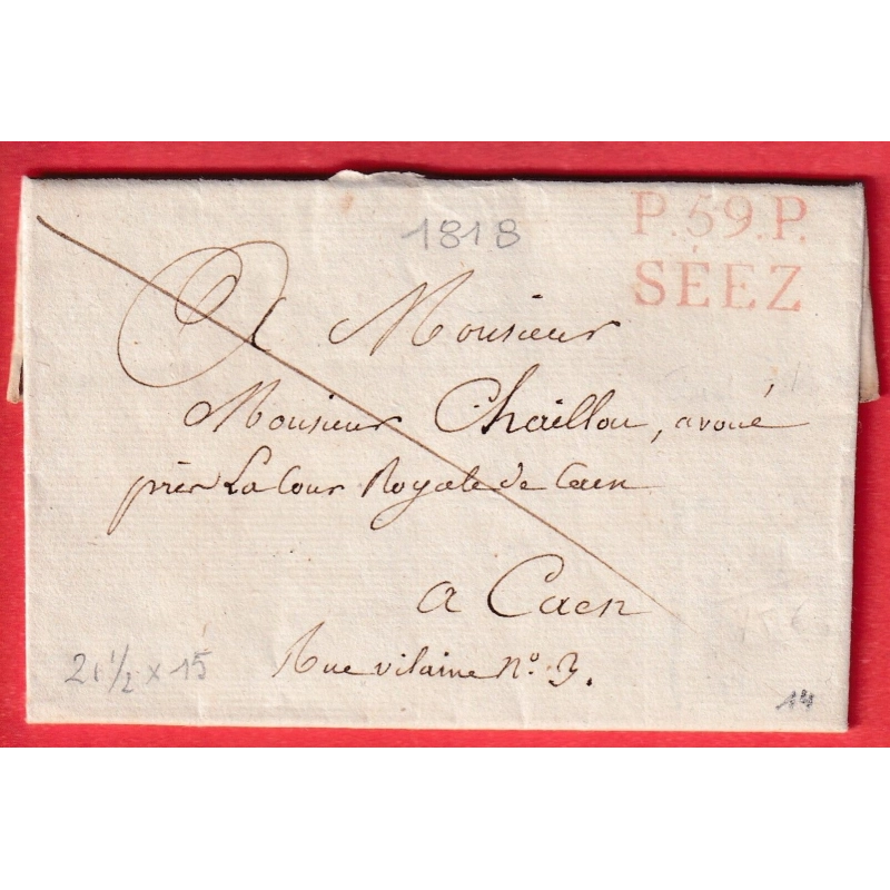MARQUE P59P SEEZ ROUGE 1818 ORNE POUR CAEN INDICE 14