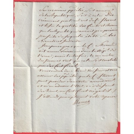 MARQUE P59P ALENCON EN ROUGE 1804 ORNE POUR LUGNY INDICE 19