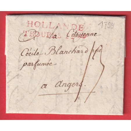 MARQUE ARMEE HOLLANDE TROUPE FRANCAISE LA HAYE AN7 1799 ANGERS MAINE ET LOIRE