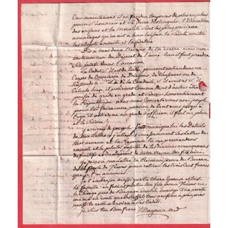 LETTRE ARMEE DE MAYENCE ALLEMAGNE 1799 TEXTE DE TREVES POUR MARSEILLE BOUCHES DU RHONE