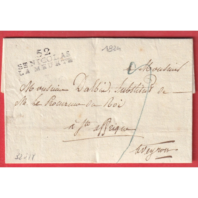 MARQUE 52 ST NICOLAS LA MEURTHE ET MOSELLE 1824 ST AFFRIQUE AVEYRON EMPLOI TARDIF INDICE 10