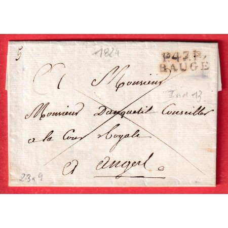 MARQUE P47P BAUGE MAINE ET LOIRE 1824 POUR ANGERS INDICE 13