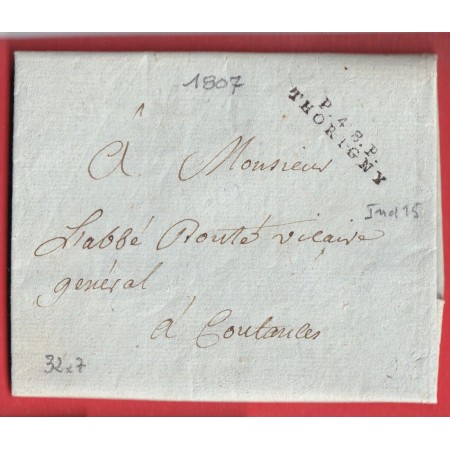 MARQUE P48P THORIGNY MANCHE 1807 POUR COUTANCES INDICE 15