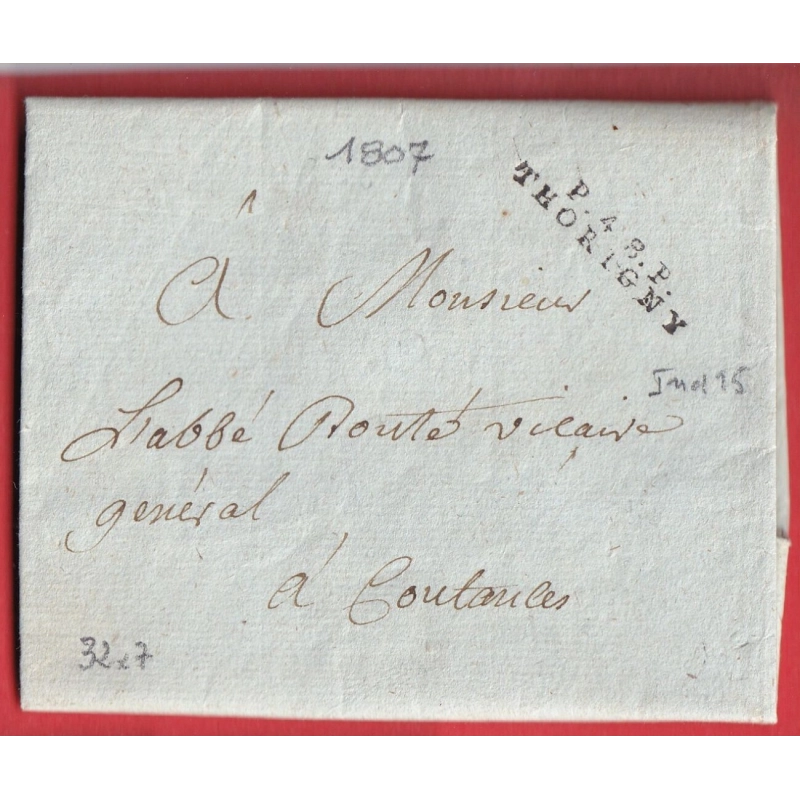 MARQUE P48P THORIGNY MANCHE 1807 POUR COUTANCES INDICE 15