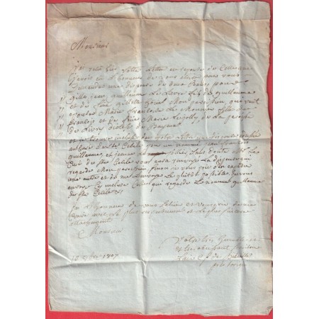 MARQUE P48P THORIGNY MANCHE 1807 POUR COUTANCES INDICE 15