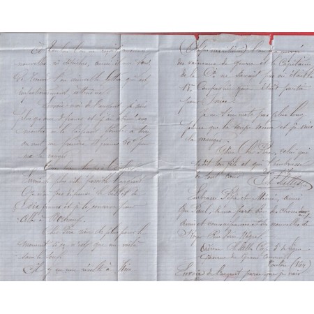 GUERRE 1870 TOULON VAR 14 FEVRIER 1871 PP ENCADRE POUR BORDEAUX GIRONDE